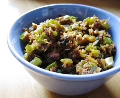 Green Pepper And Besan Curry Green Pepper And Besan Curry picture